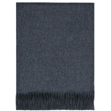 Lambswool Blanket - Charcoal Grey Plain 